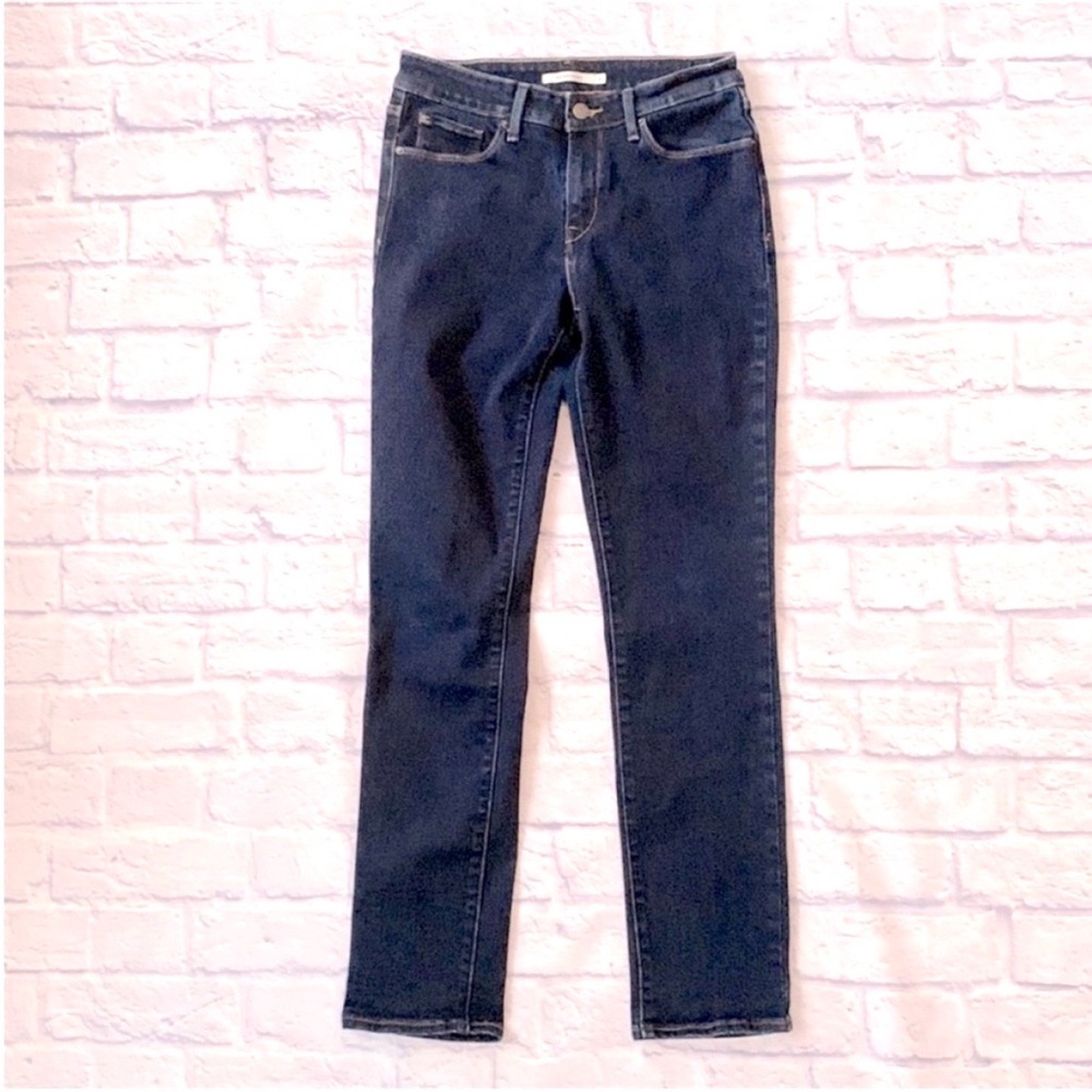 Levi’s Mid Rise Skinny Jeans Dark Wash Blue Stretchy Denim Skinny Fit Size 6